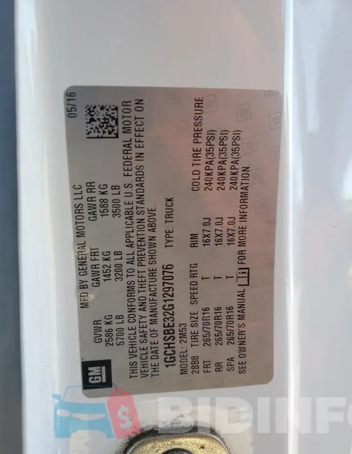 1GCHSBE32G1297076 Photo# 12