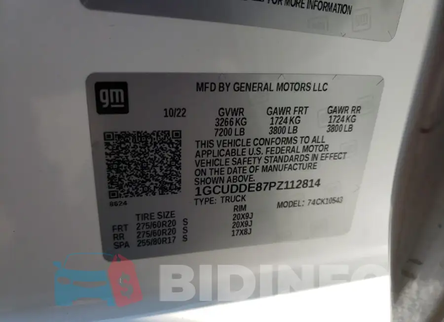 1GCUDDE87PZ112814 Photo# 13