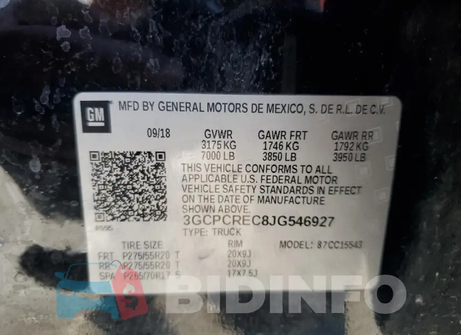 3GCPCREC8JG546927 Photo# 13