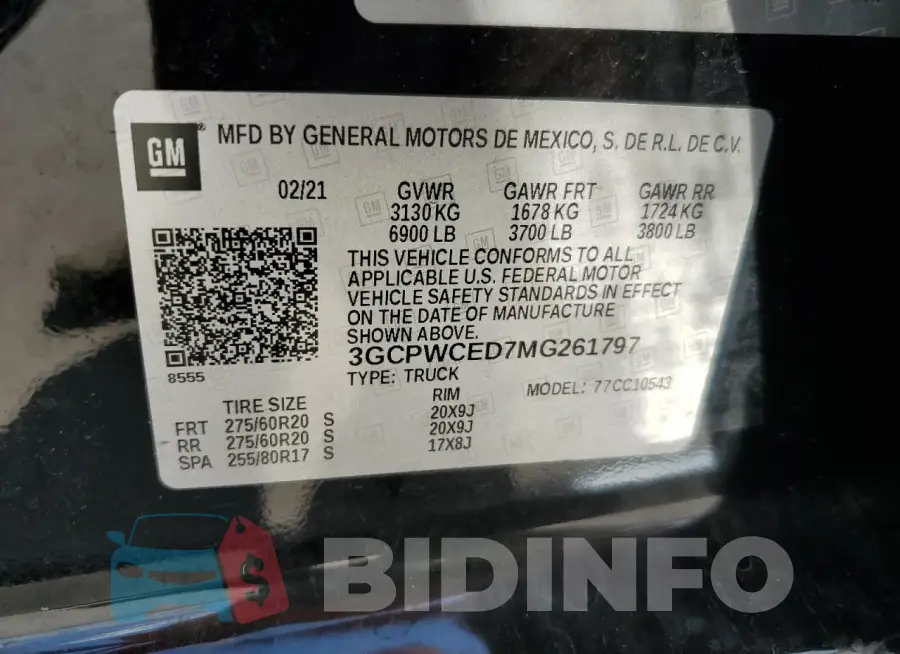 3GCPWCED7MG261797 Photo# 12