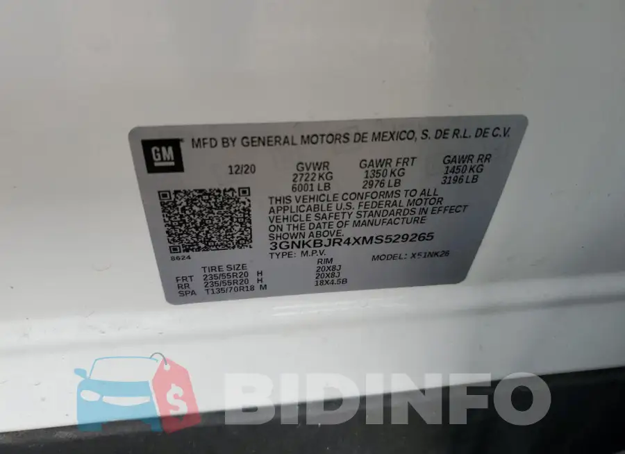 3GNKBJR4XMS529265 Photo# 13