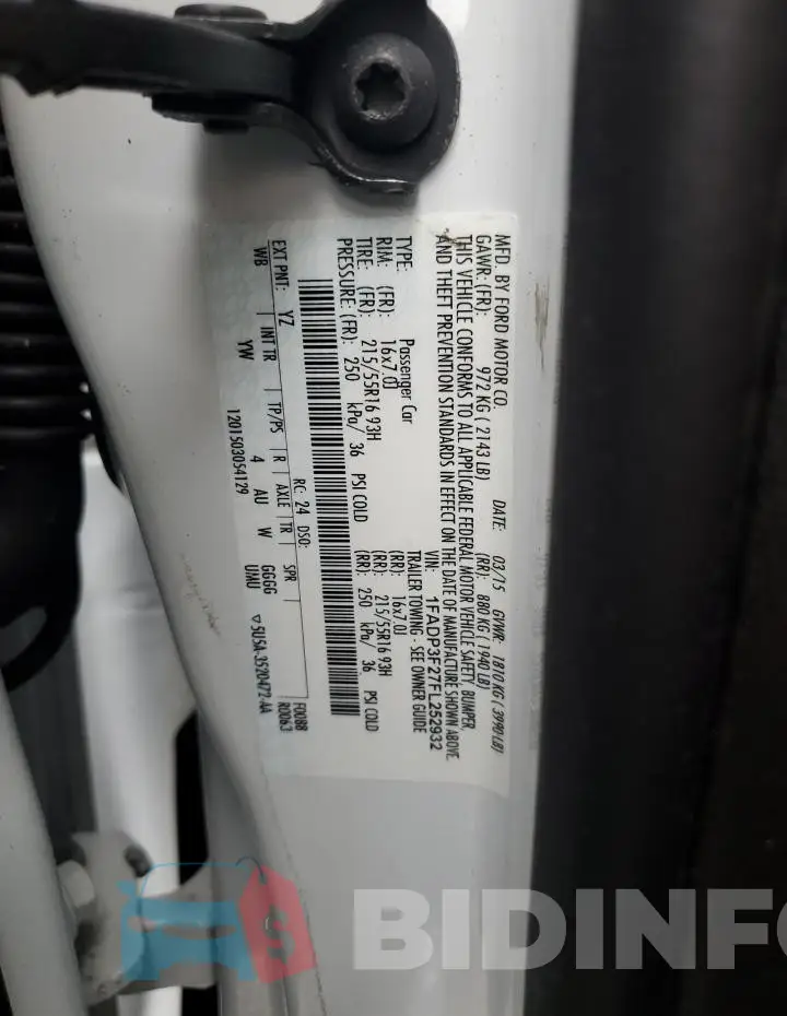 1FADP3F27FL252932 Photo# 12
