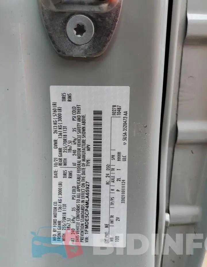 1FMDE5CP4MLA65927 Photo# 14