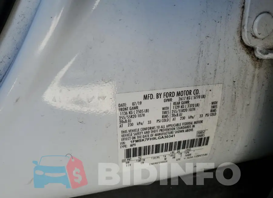 1FMSK7FH9LGA30341 Photo# 14