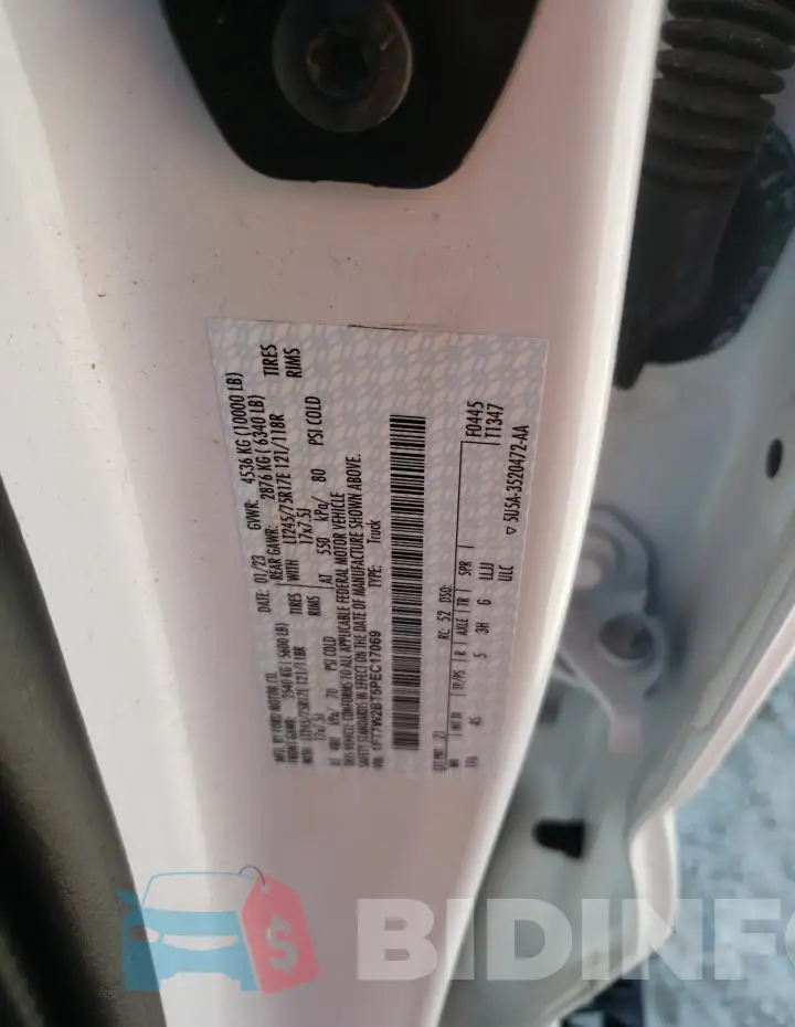 1FT7W2BT5PEC17069 Photo# 12