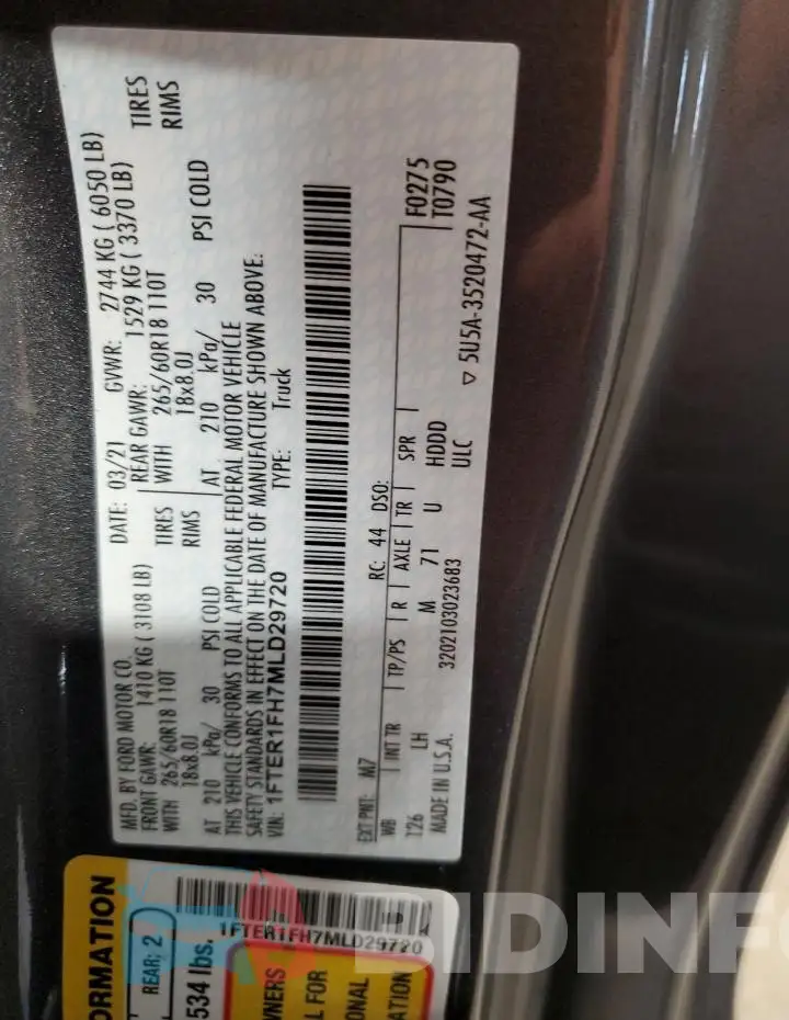 1FTER1FH7MLD29720 Photo# 13