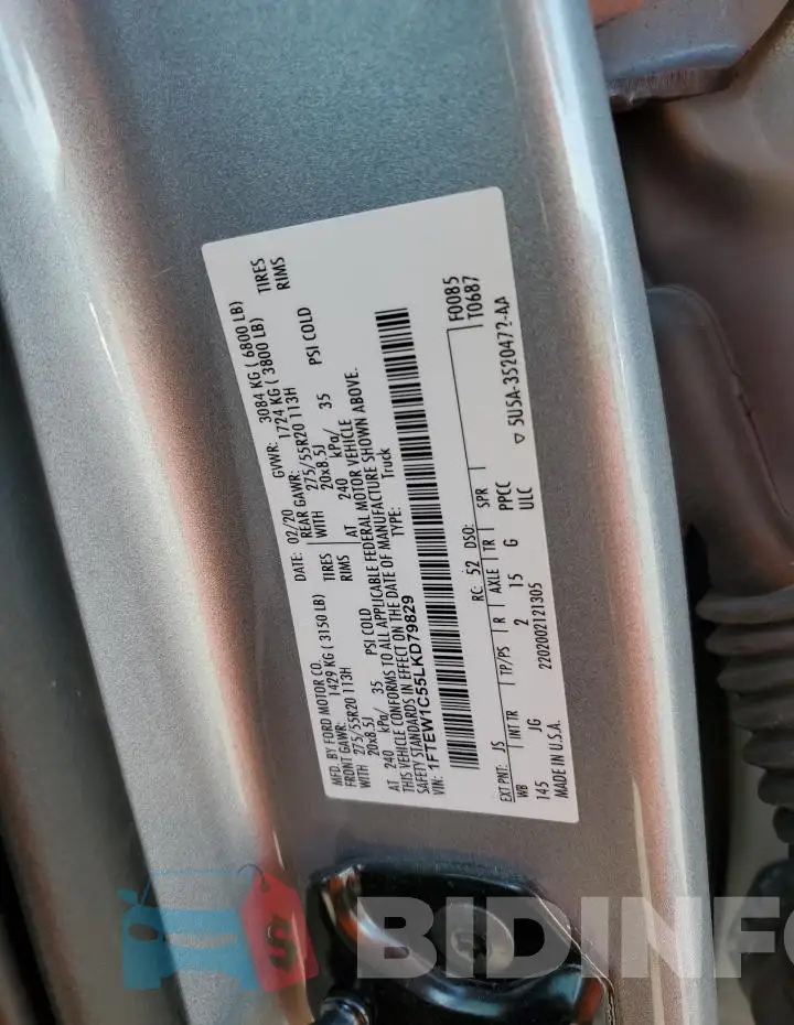 1FTEW1C55LKD79829 Photo# 13