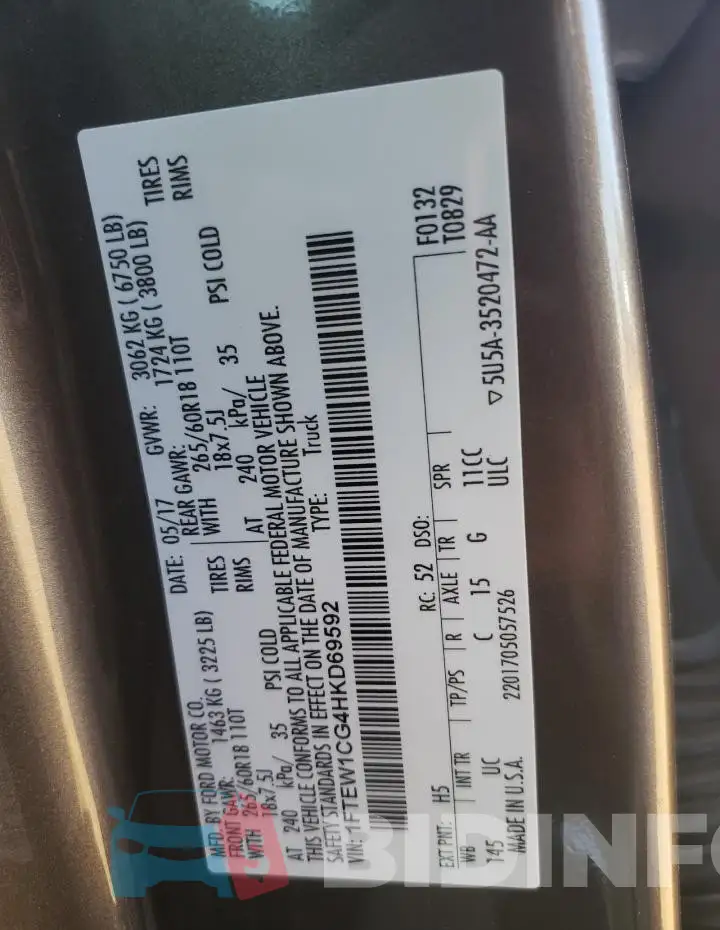 1FTEW1CG4HKD69592 Photo# 12