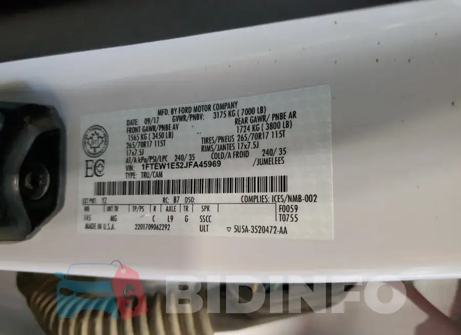 1FTEW1E52JFA45969 Photo# 13
