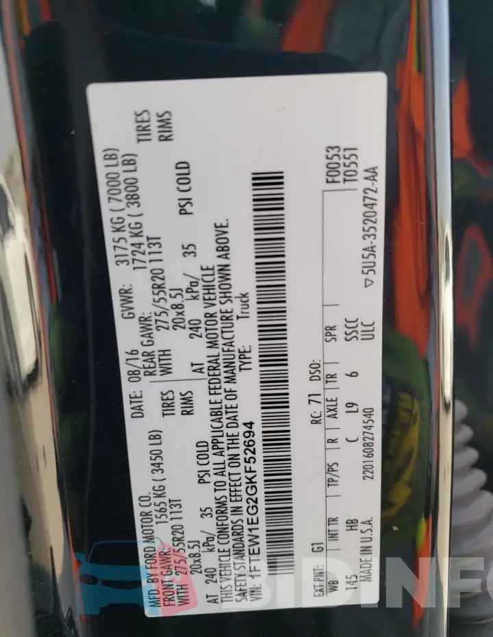 1FTEW1EG2GKF52694 Photo# 13
