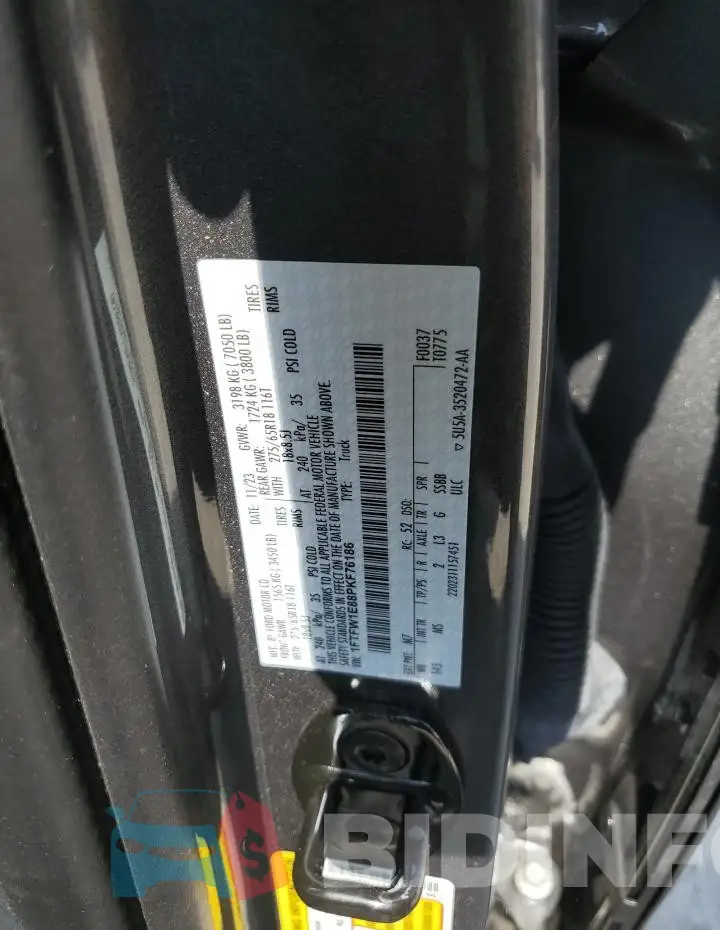 1FTFW1E88PKF76186 Photo# 12