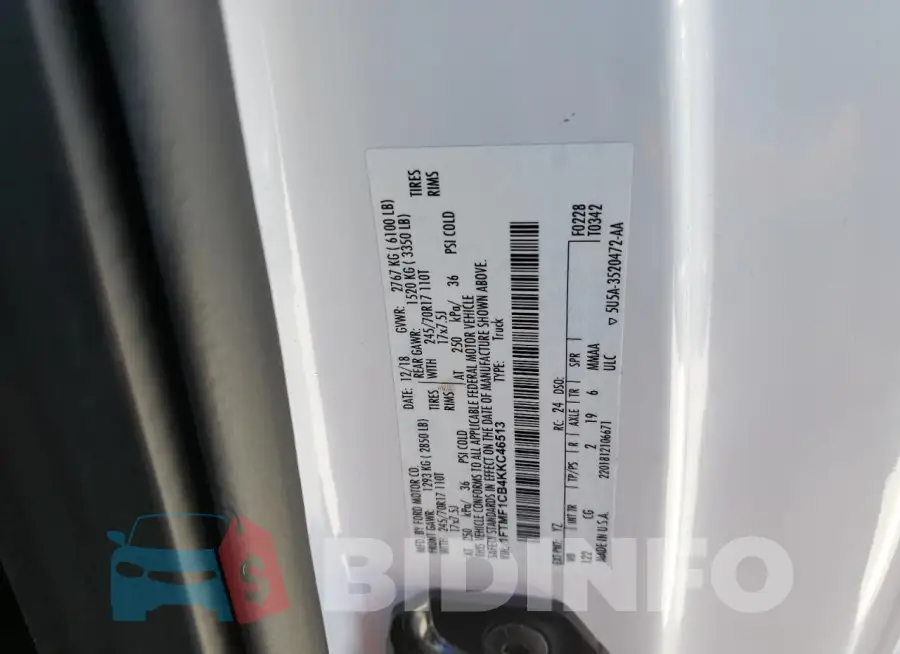 1FTMF1CB4KKC46513 Photo# 13