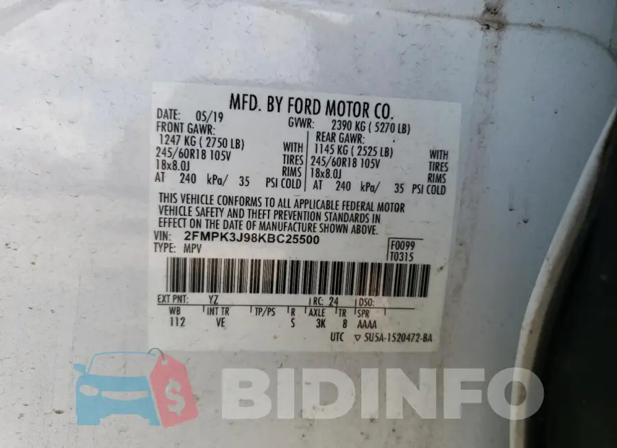 2FMPK3J98KBC25500 Photo# 14
