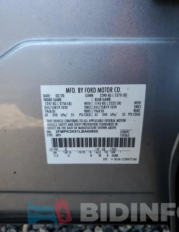 2FMPK3K91LBA60860 Photo# 13