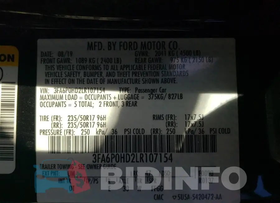 3FA6P0HD2LR107154 Photo# 12