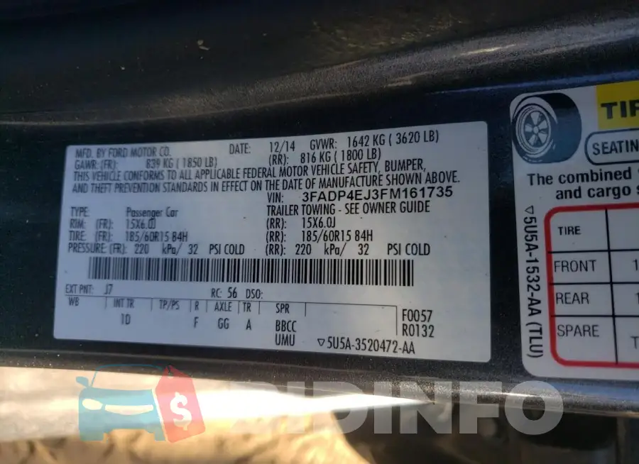 3FADP4EJ3FM161735 Photo# 12