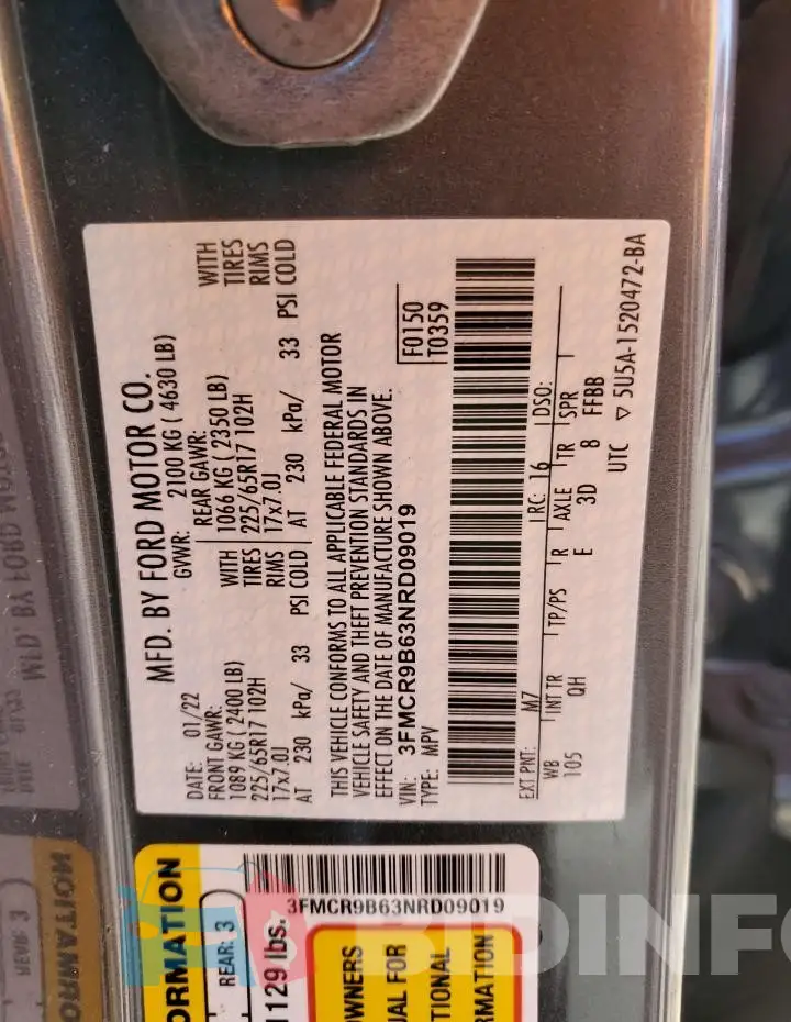 3FMCR9B63NRD09019 Photo# 13