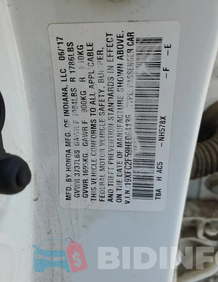 19XFC2F59HE064136 Photo# 12