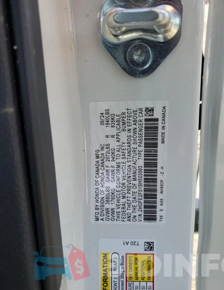 2HGFE2F51SH503563 Photo# 12