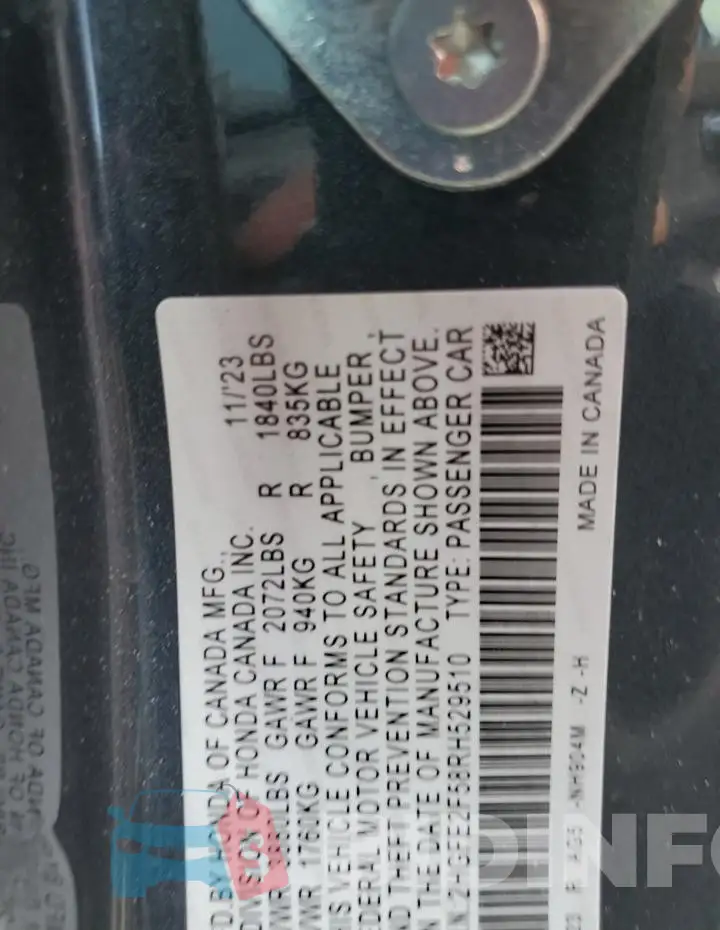 2HGFE2F58RH529510 Photo# 13