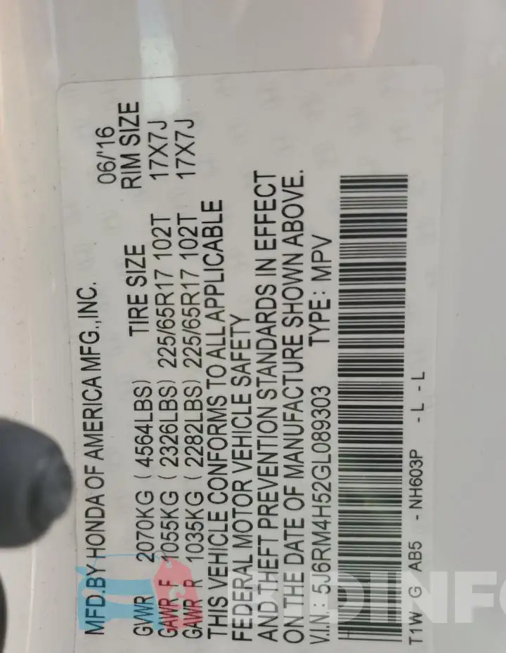 5J6RM4H52GL089303 Photo# 14