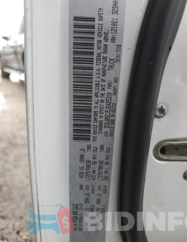 3C6UR5CJ5JG425310 Photo# 13