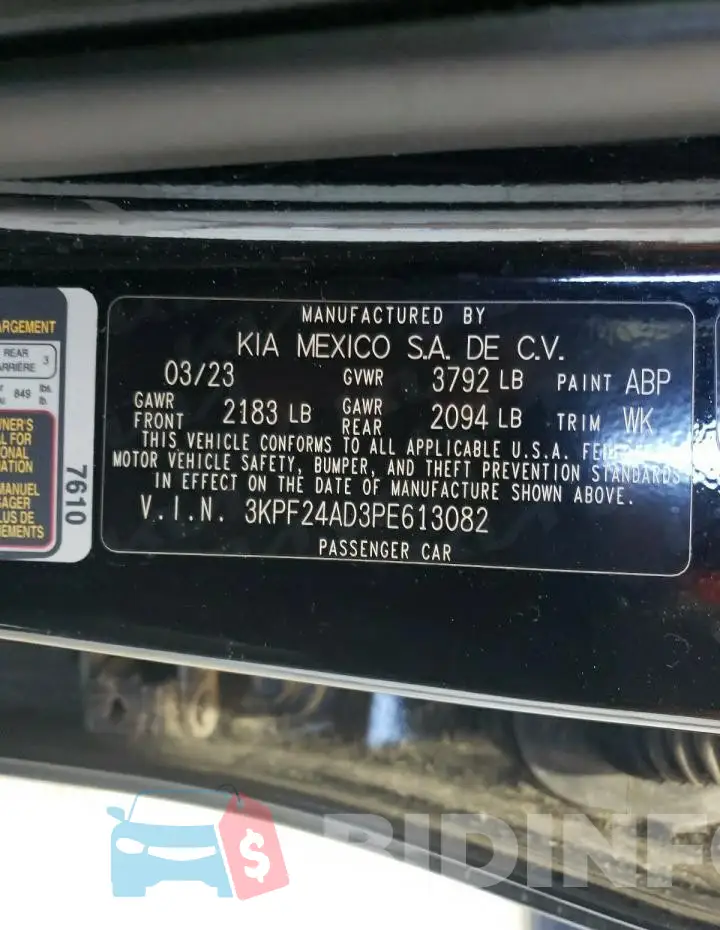 3KPF24AD3PE613082 Photo# 13