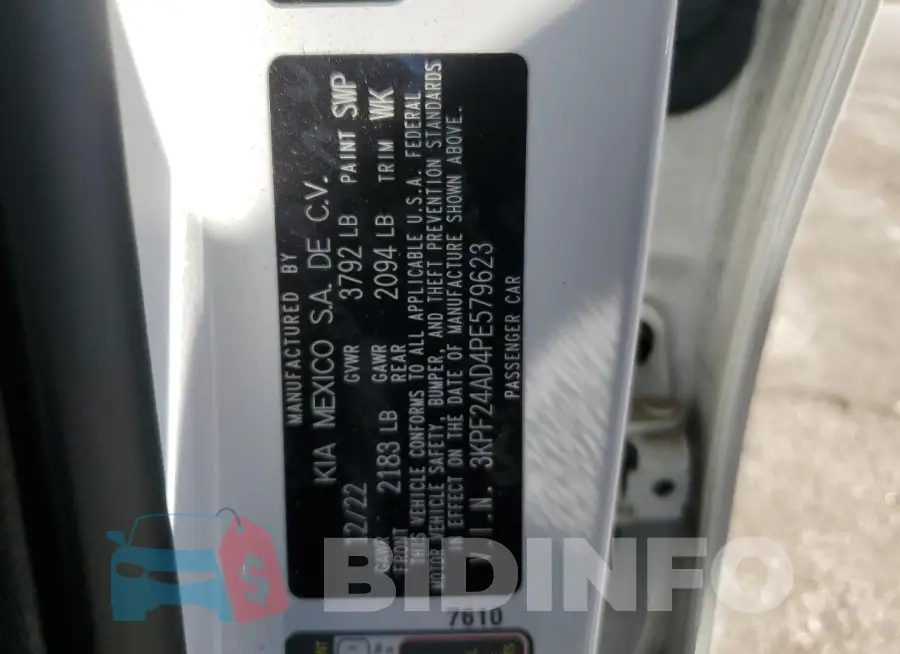 3KPF24AD4PE579623 Photo# 13
