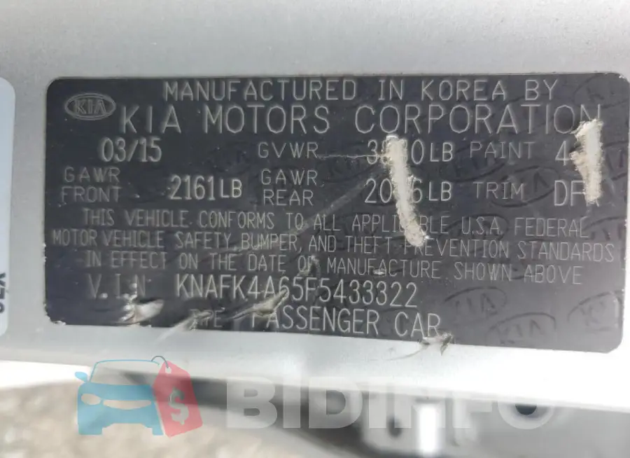 KNAFK4A65F5433322 Photo# 12
