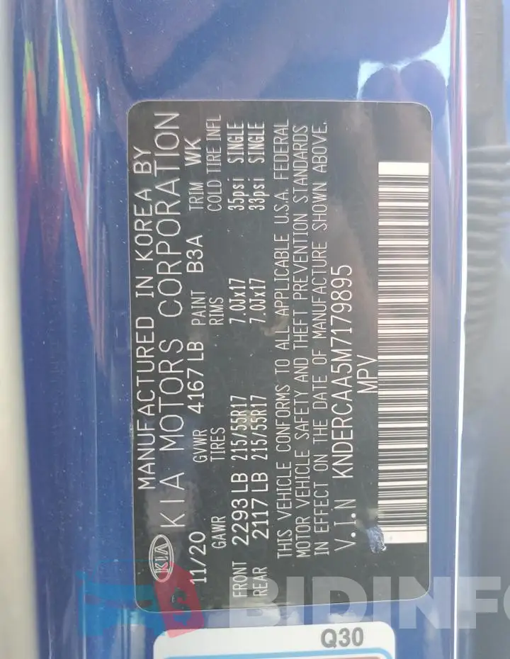 KNDERCAA5M7179895 Photo# 13
