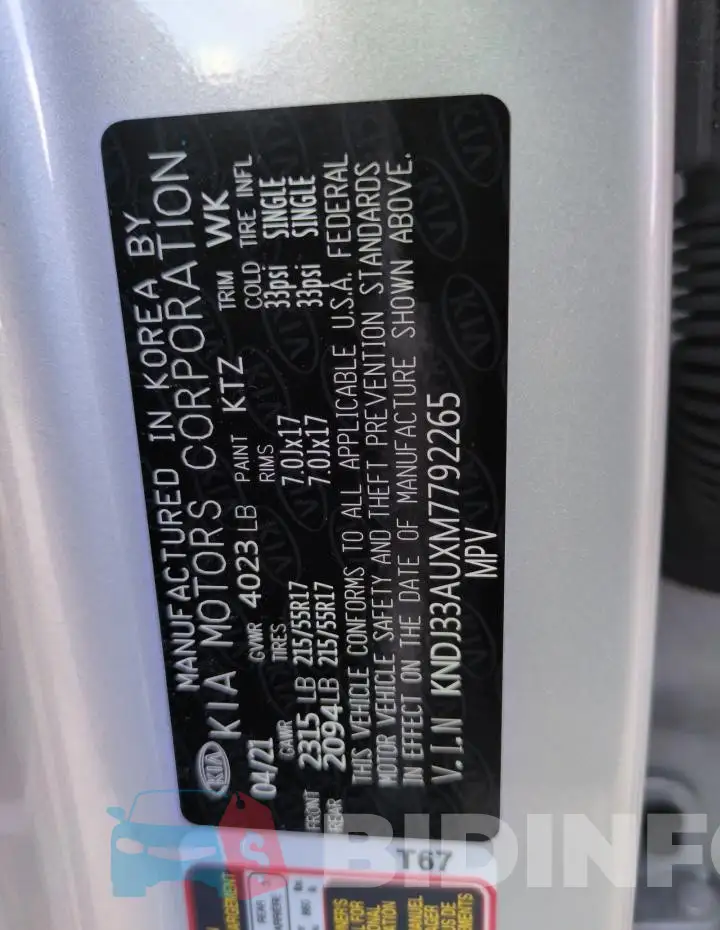 KNDJ33AUXM7792265 Photo# 14