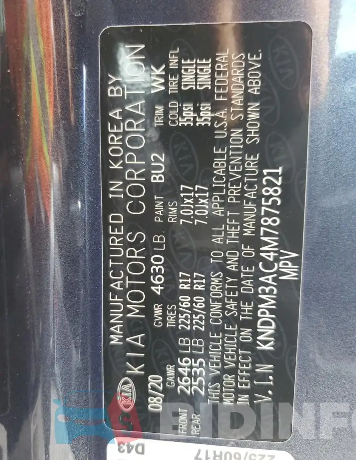 KNDPM3AC4M7875821 Photo# 12