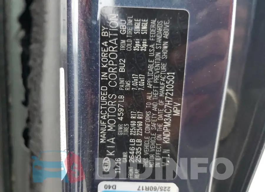 KNDPM3AC7H7210501 Photo# 14