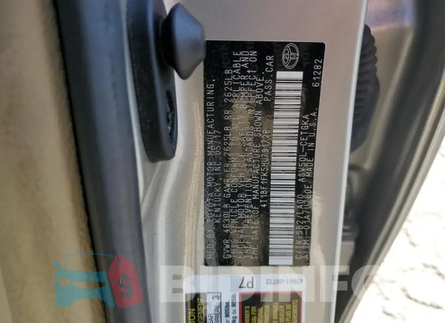 4T1BF1FK5HU791728 Photo# 12