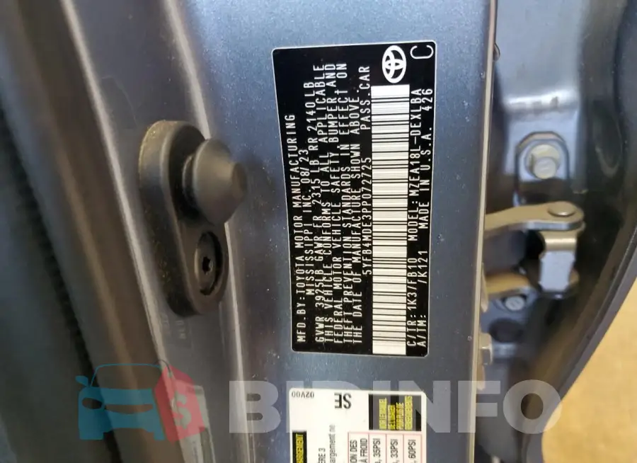 5YFB4MDE3PP072725 Photo# 12