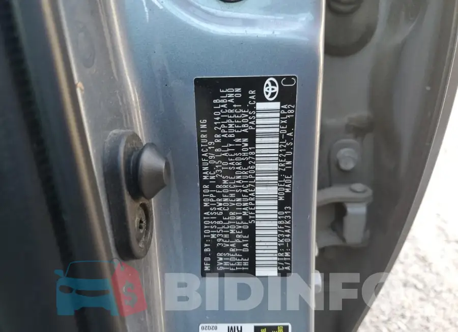 5YFEPRAE7LP062781 Photo# 12