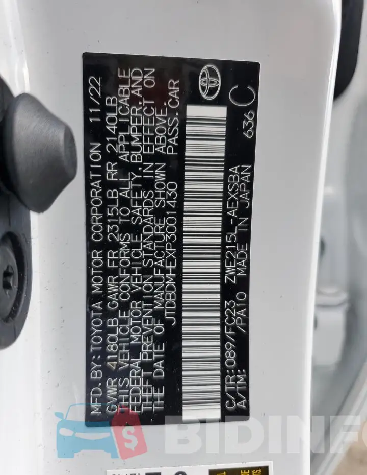 JTDBDMHEXP3001430 Photo# 12