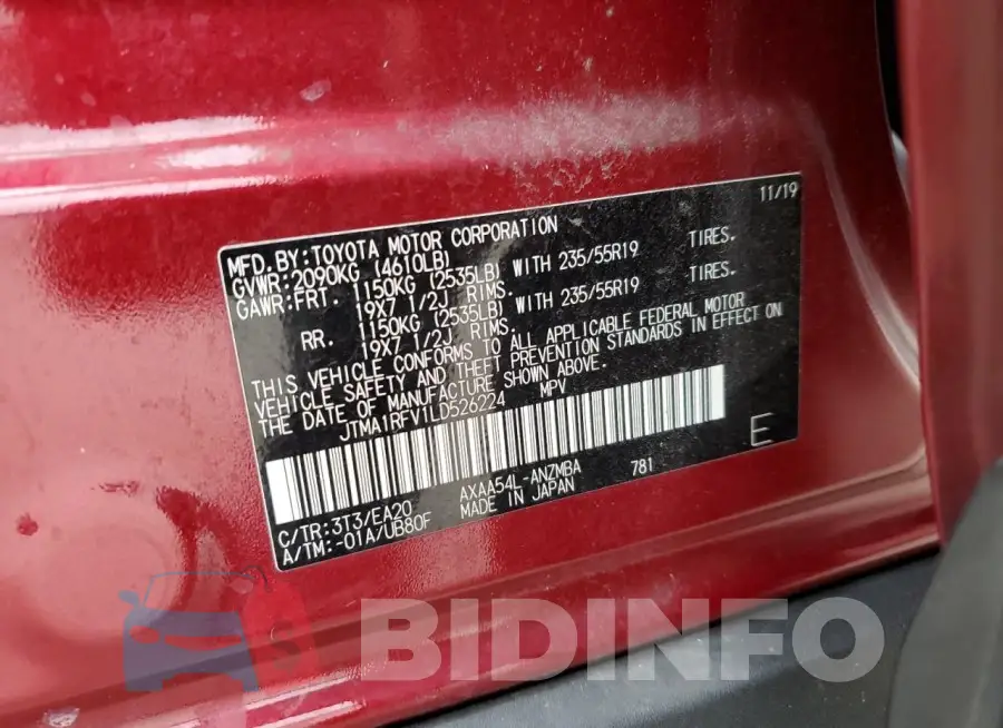 JTMA1RFV1LD526224 Photo# 13