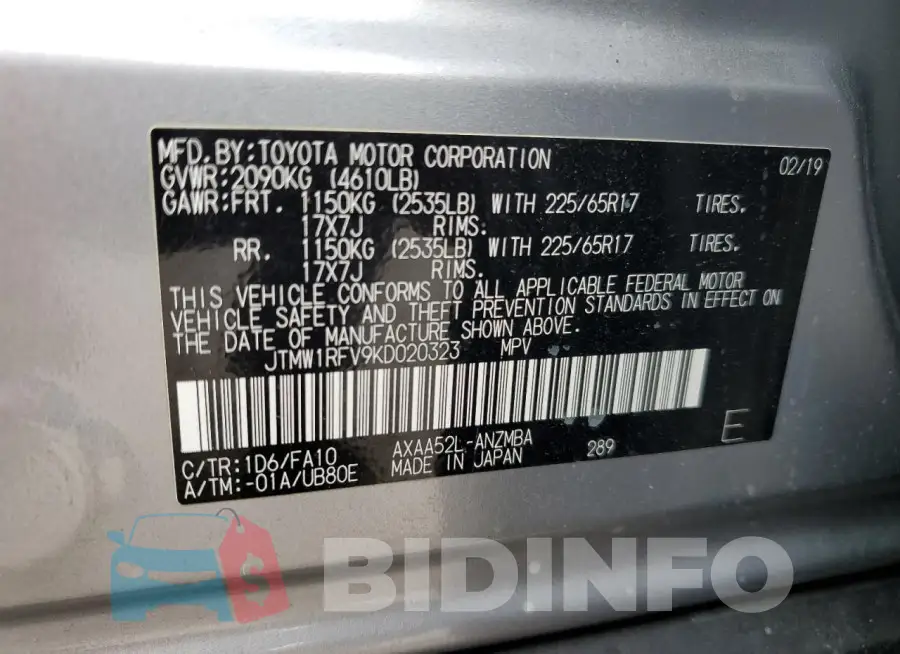 JTMW1RFV9KD020323 Photo# 13