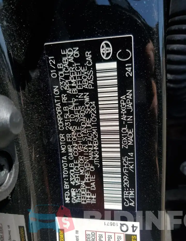 JTNKHMBX2M1109204 Photo# 13