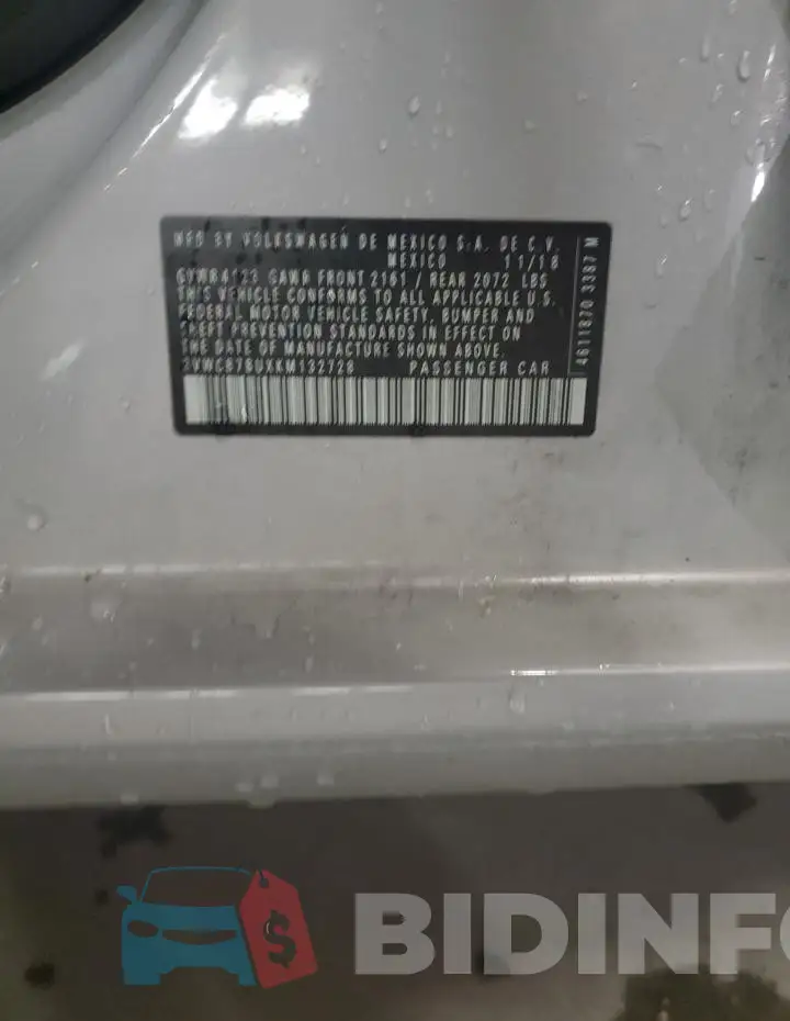 3VWCB7BUXKM132728 Photo# 12