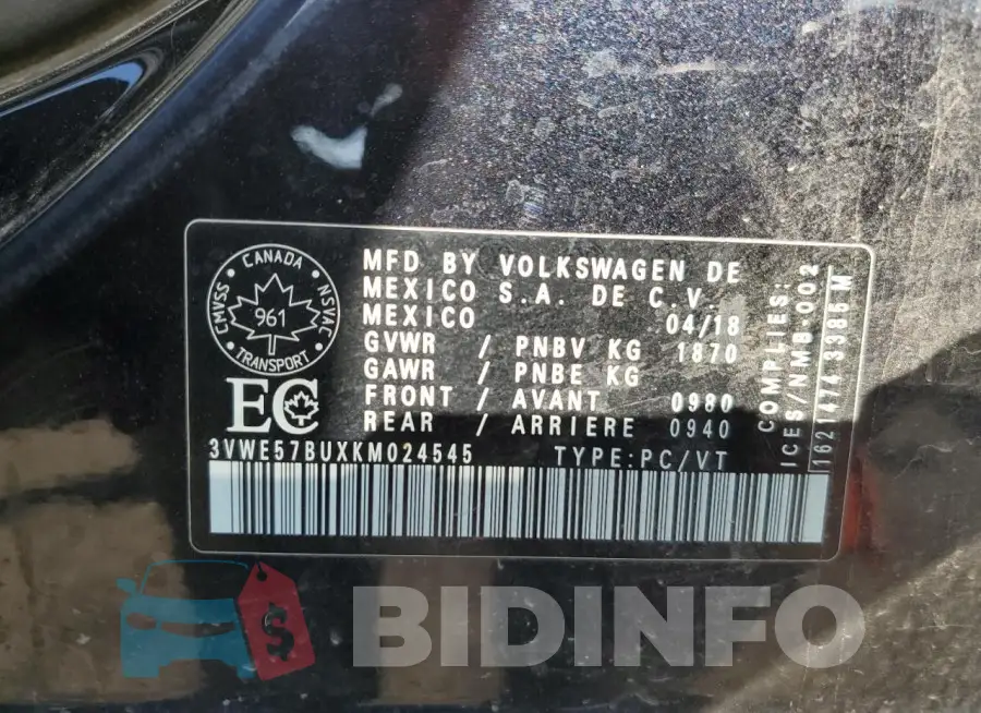 3VWE57BUXKM024545 Photo# 12