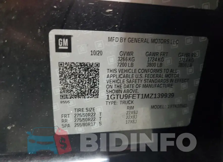 1GTU9FET1MZ139939 Photo# 14