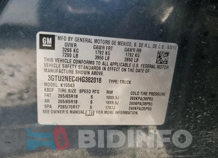 3GTU2NEC4HG382018 Photo# 12