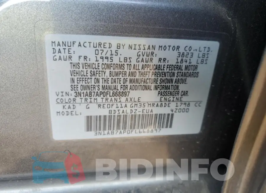 3N1AB7AP0FL668897 Photo# 12