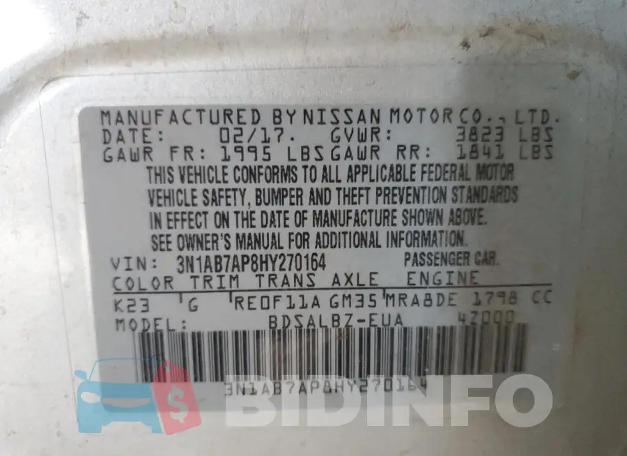 3N1AB7AP8HY270164 Photo# 13