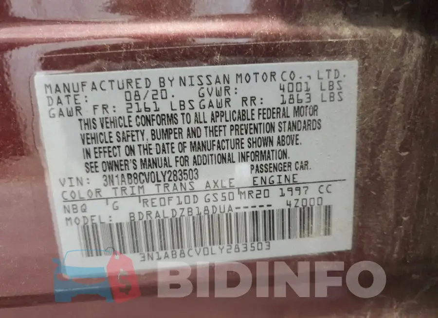 3N1AB8CV0LY283503 Photo# 12
