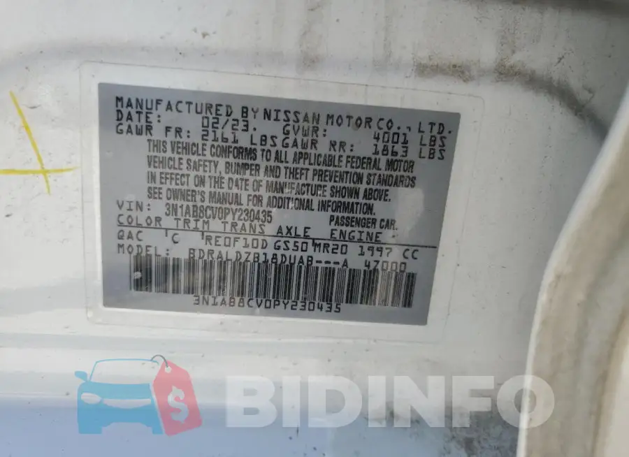 3N1AB8CV0PY230435 Photo# 12