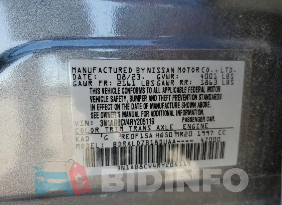 3N1AB8CV4RY205119 Photo# 12