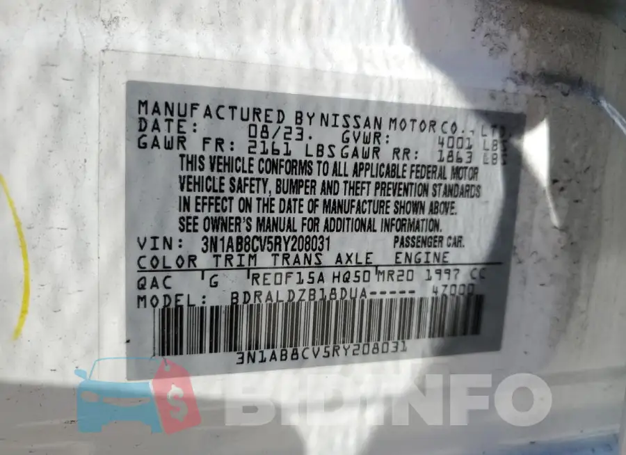 3N1AB8CV5RY208031 Photo# 12